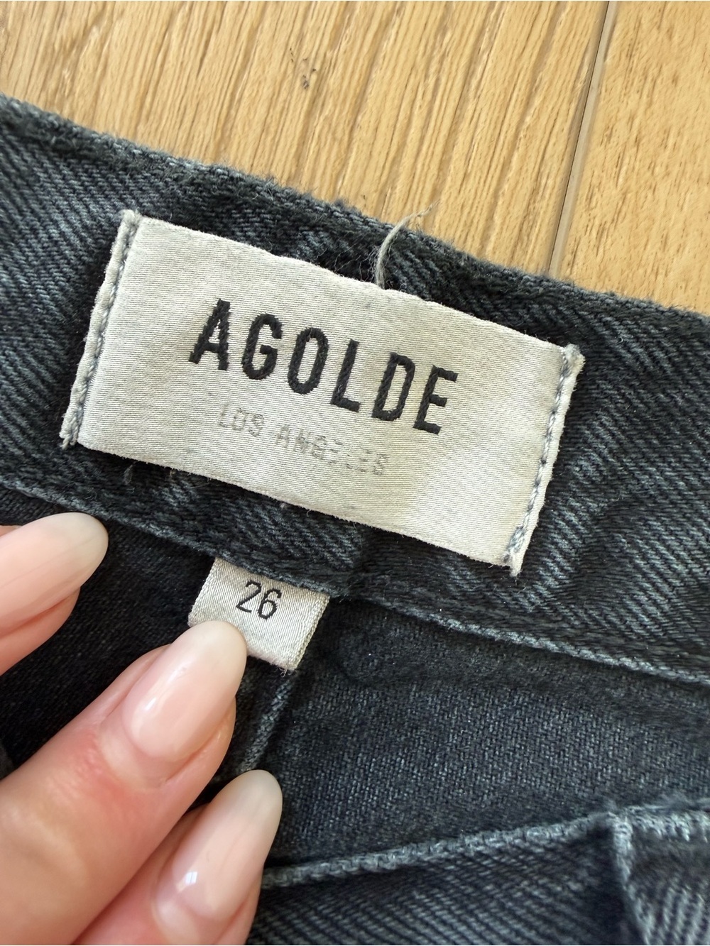 AGOLDE Black Distressed Women’s Jeans - Riley sz 26 - Picture 3 of 4